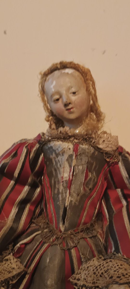 Paire de petits mannequins anciens du XVIIIe siècle, Italie-photo-1