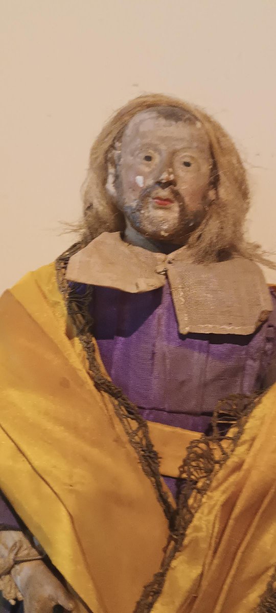Paire de petits mannequins anciens du XVIIIe siècle, Italie-photo-2