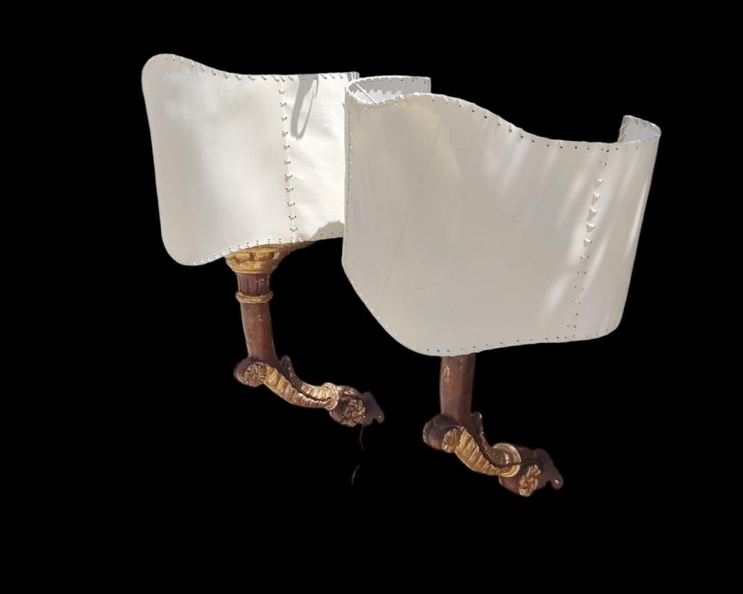  A Pair Of 19th-century Italian Empire-style Wall Sconces-photo-4