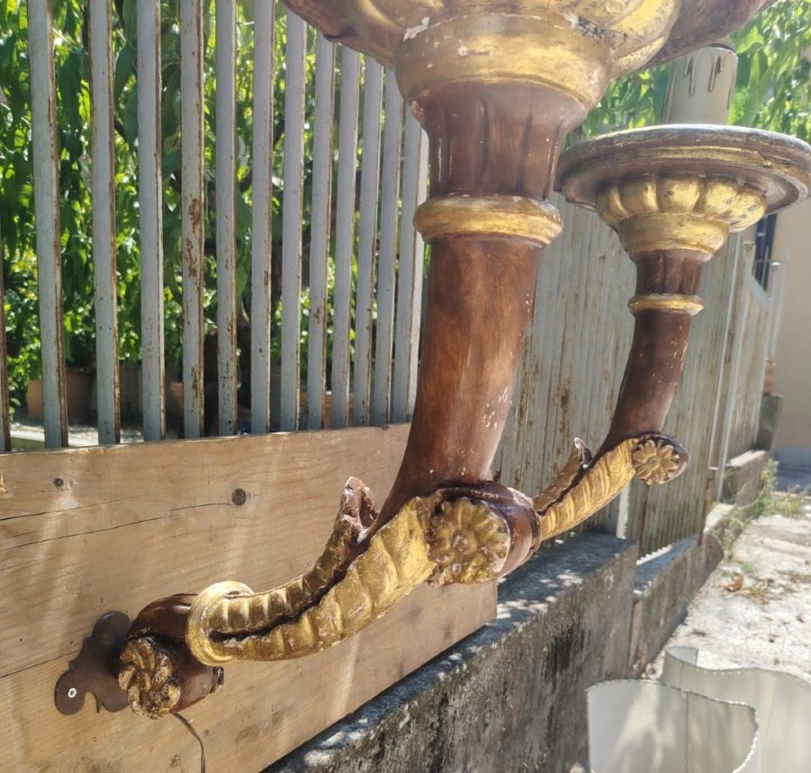  A Pair Of 19th-century Italian Empire-style Wall Sconces-photo-6