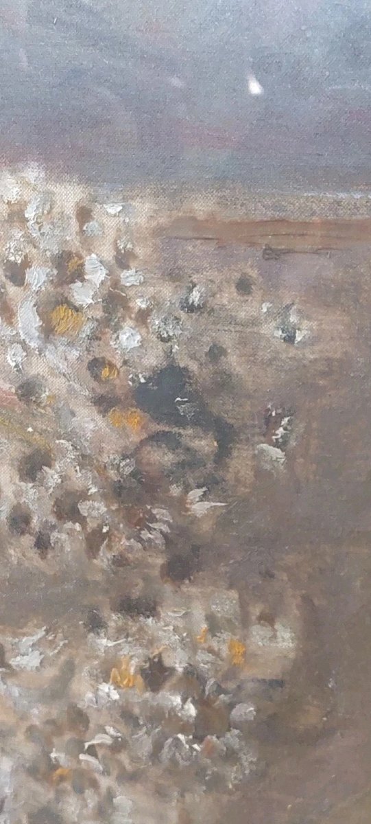 Giuseppe MANFREDI (1934 - 1987) PEINTURE À L'HUILE NATURE MORTE FLEURS 70 X 50-photo-4