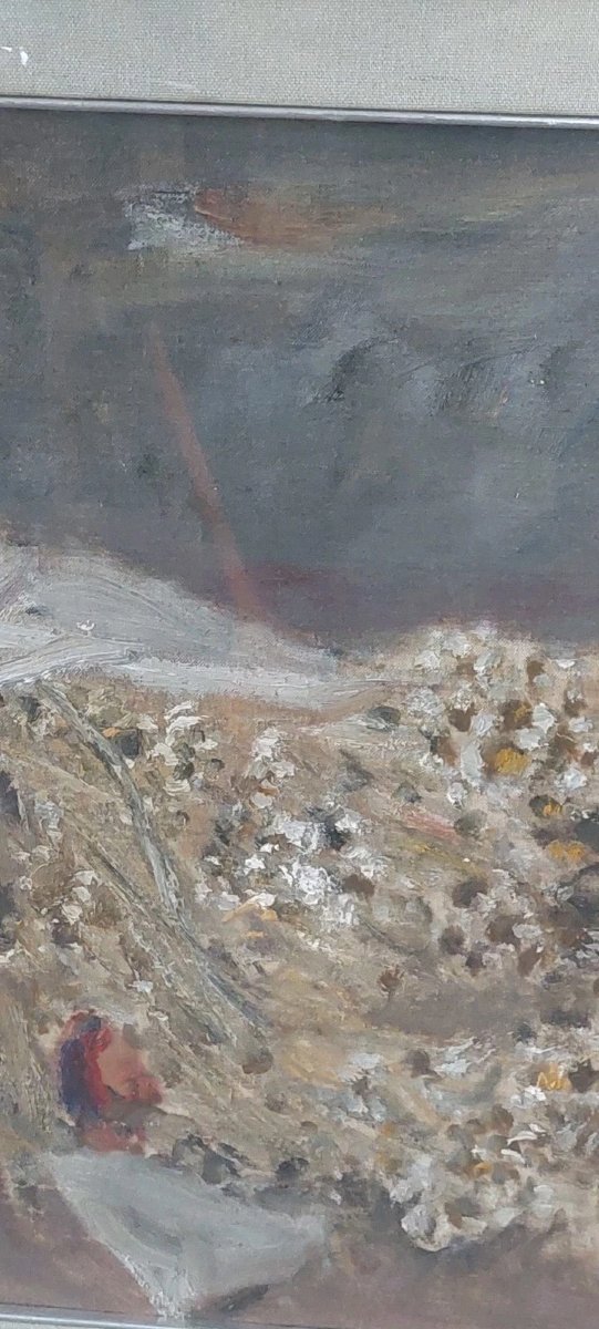 Giuseppe MANFREDI (1934 - 1987) PEINTURE À L'HUILE NATURE MORTE FLEURS 70 X 50-photo-5