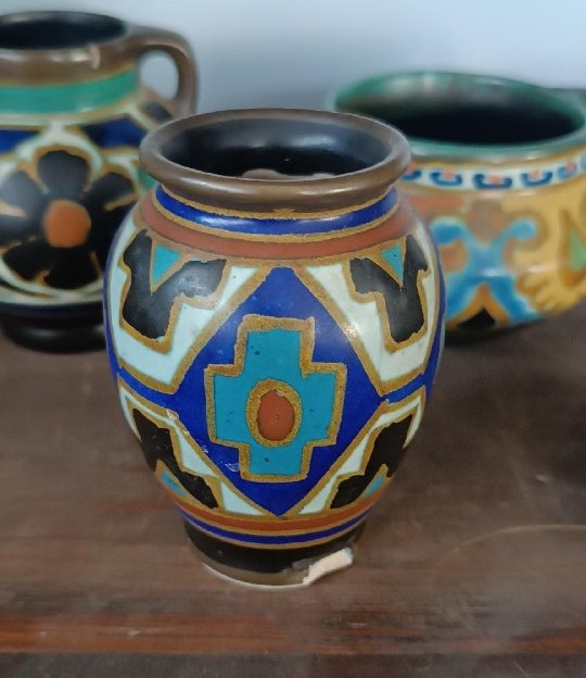 Set Of 8 Ceramic Jars Made By Gouda In The Early 1900s-photo-2