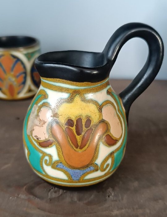 Set Of 8 Ceramic Jars Made By Gouda In The Early 1900s-photo-5
