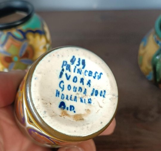 Set Of 8 Ceramic Jars Made By Gouda In The Early 1900s-photo-8