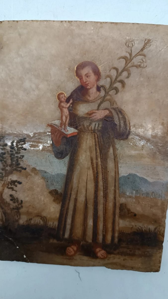 Antique Painting On Alabaster, 18th Century, Italy-photo-3