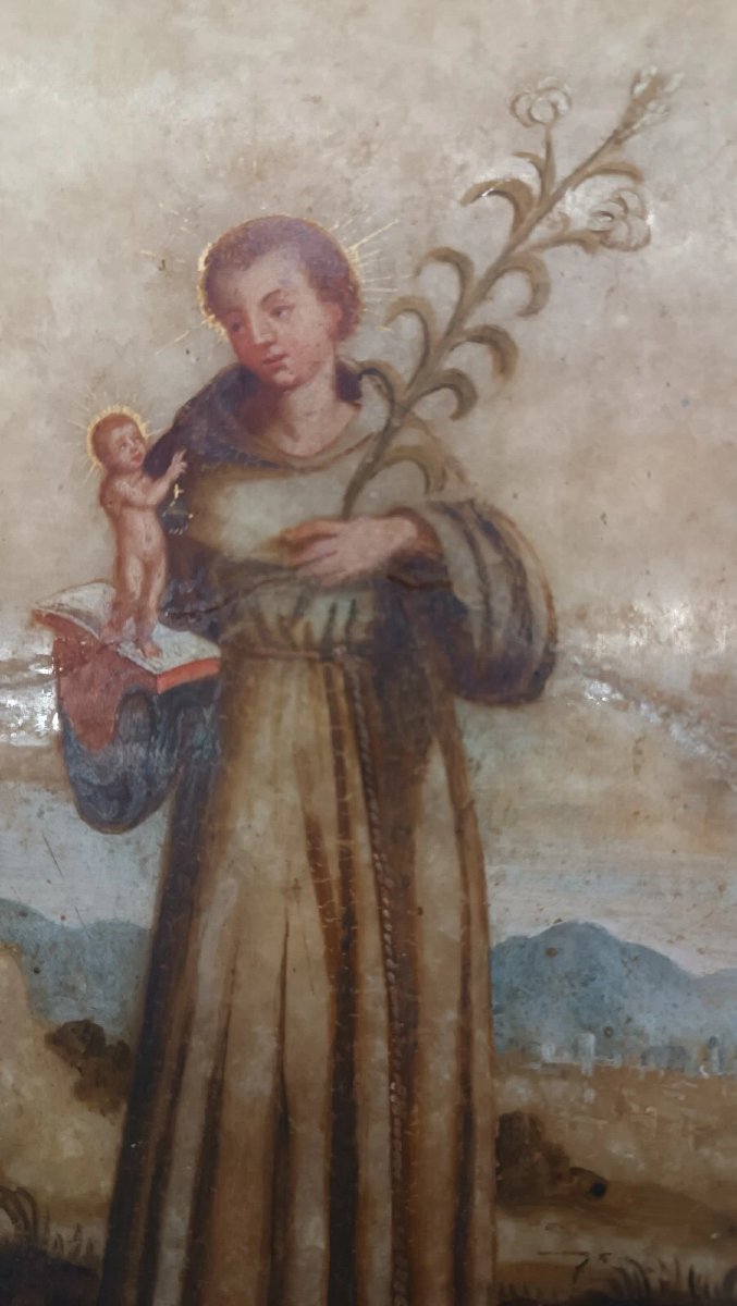 Antique Painting On Alabaster, 18th Century, Italy-photo-1