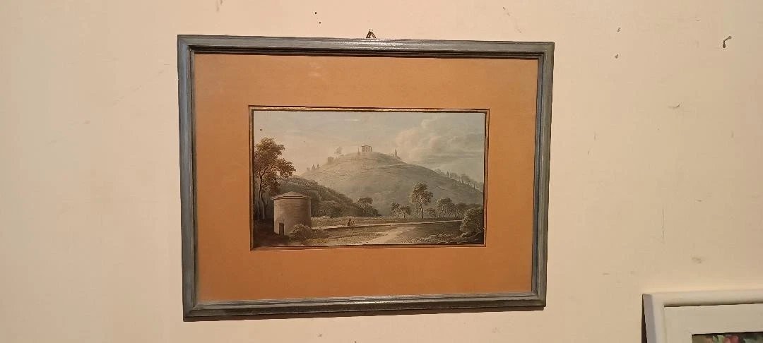Antique Watercolor On Paper From The Early 1800s—landscape-photo-2