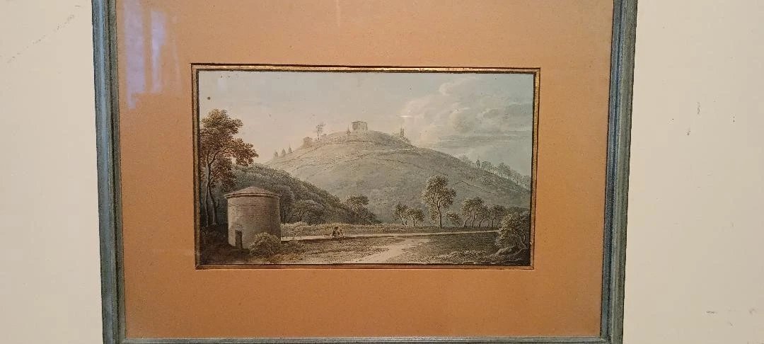 Antique Watercolor On Paper From The Early 1800s—landscape-photo-4