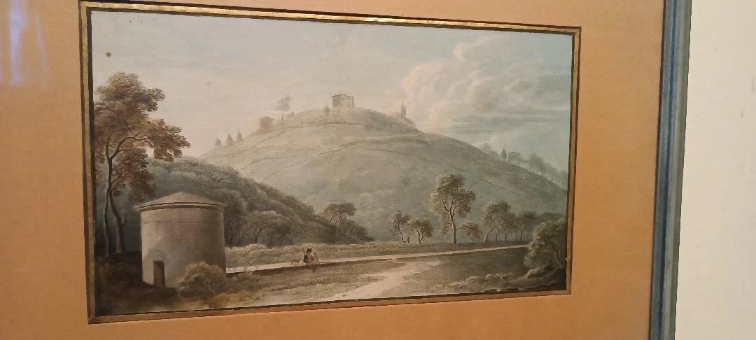 Antique Watercolor On Paper From The Early 1800s—landscape-photo-2