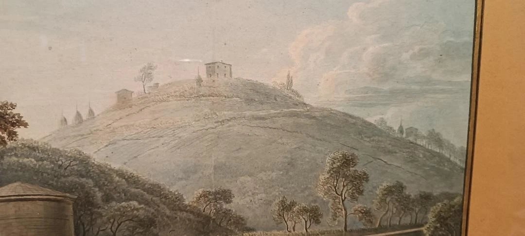 Antique Watercolor On Paper From The Early 1800s—landscape-photo-5