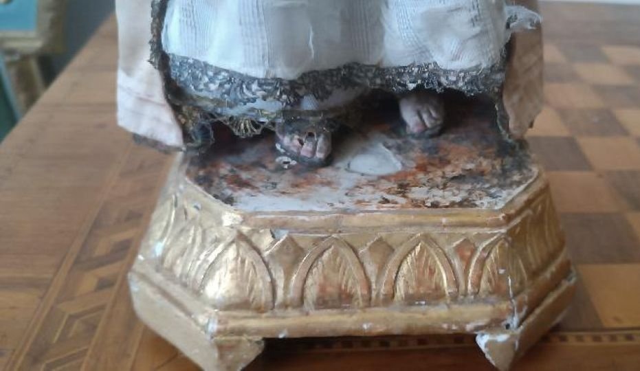 Antique Sculpture, Naples, 19th Century - Saint Agatha-photo-4