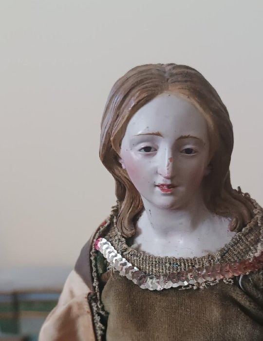 Antique Sculpture, Naples, 19th Century - Saint Agatha-photo-3