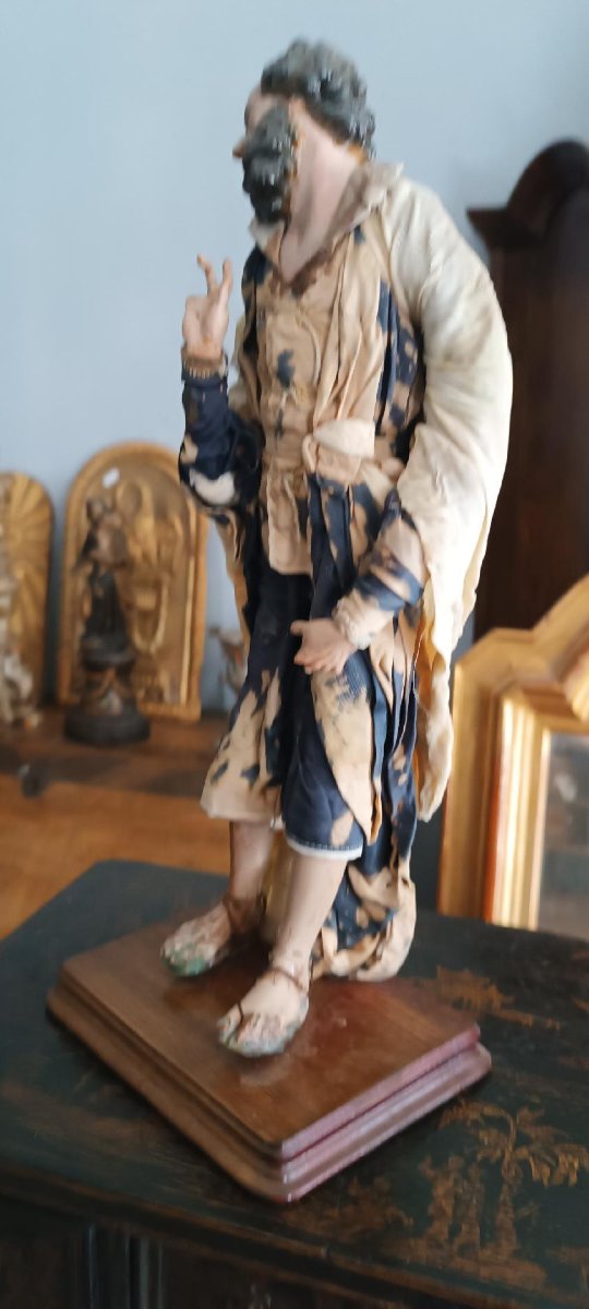 18th–19th-century Sculpture From Naples - Nativity Scene - Saint Joseph-photo-1