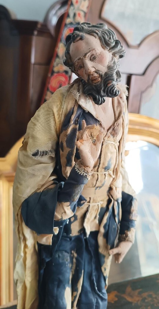 18th–19th-century Sculpture From Naples - Nativity Scene - Saint Joseph-photo-2