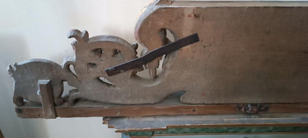 Large Antique Gilded And Carved Wooden Frieze, 19th Century-photo-7