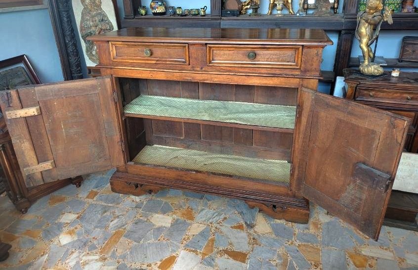 Buffet à deux portes en noyer du Piémont, XVIIIe siècle-photo-6