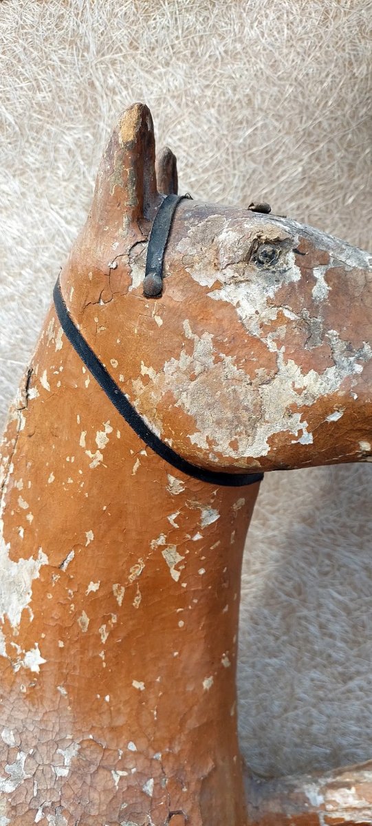 Rare Antique Rocking Horse, 19th Century-photo-8