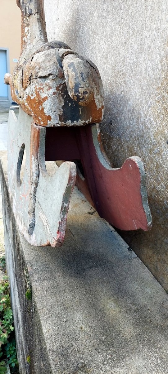 Rare Antique Rocking Horse, 19th Century-photo-4