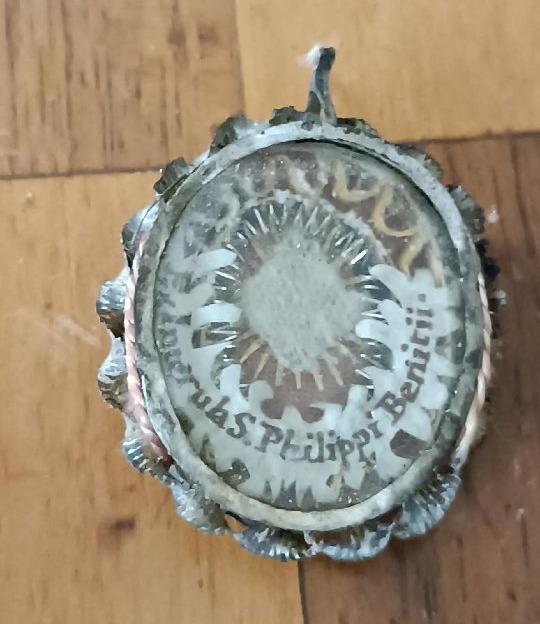 Ancient Silver Relic Of Saint Philip Benizzi 