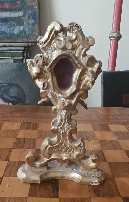 18th-century Gilded Wooden Reliquary