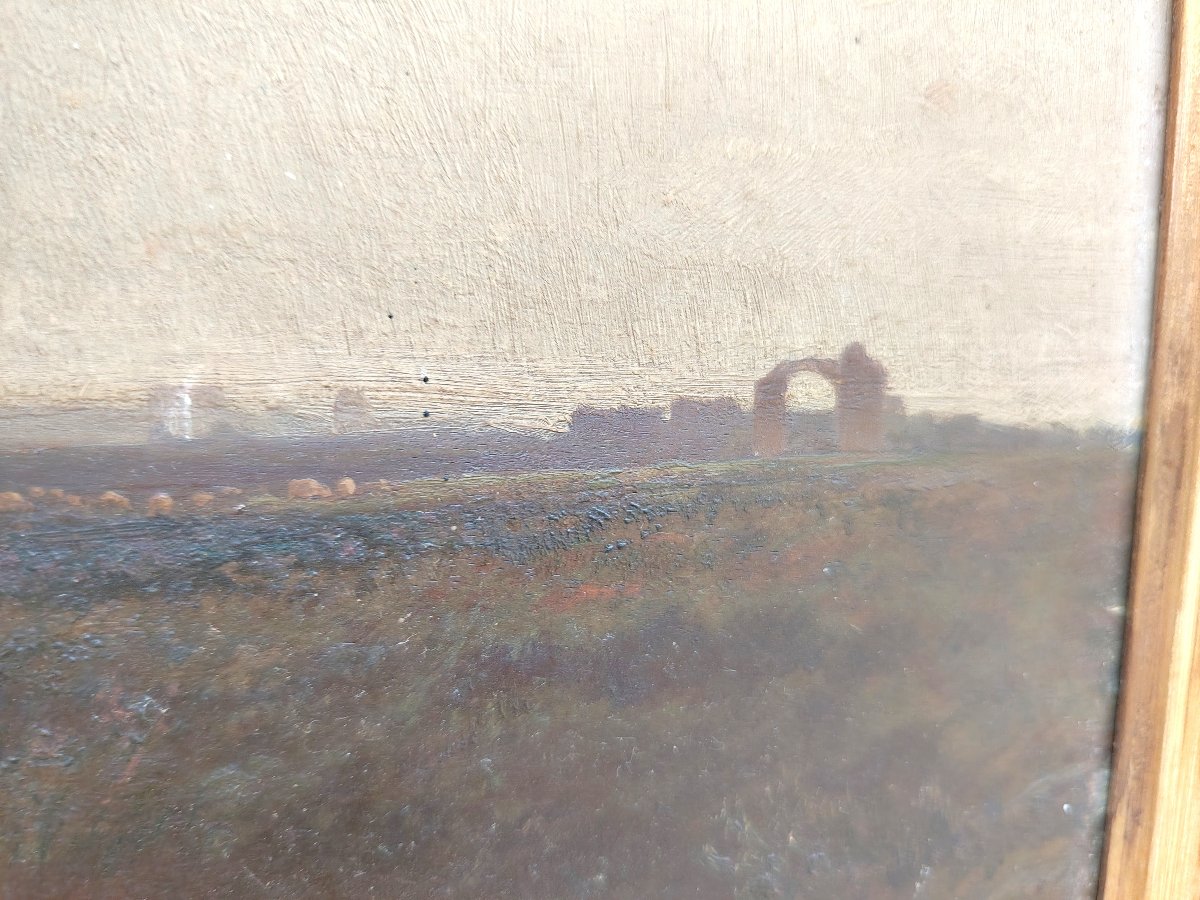 Peinture à l'huile sur bois Ettore Cumbo Borgia 1872-photo-6
