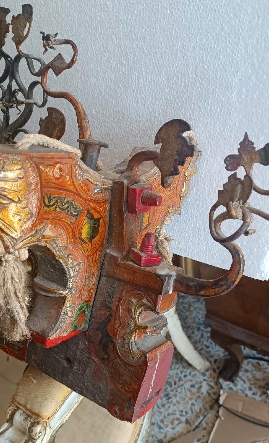 Élément important d'une charrette sicilienne des frères Vaccaro - Vizzini, début du XXe siècle -photo-2