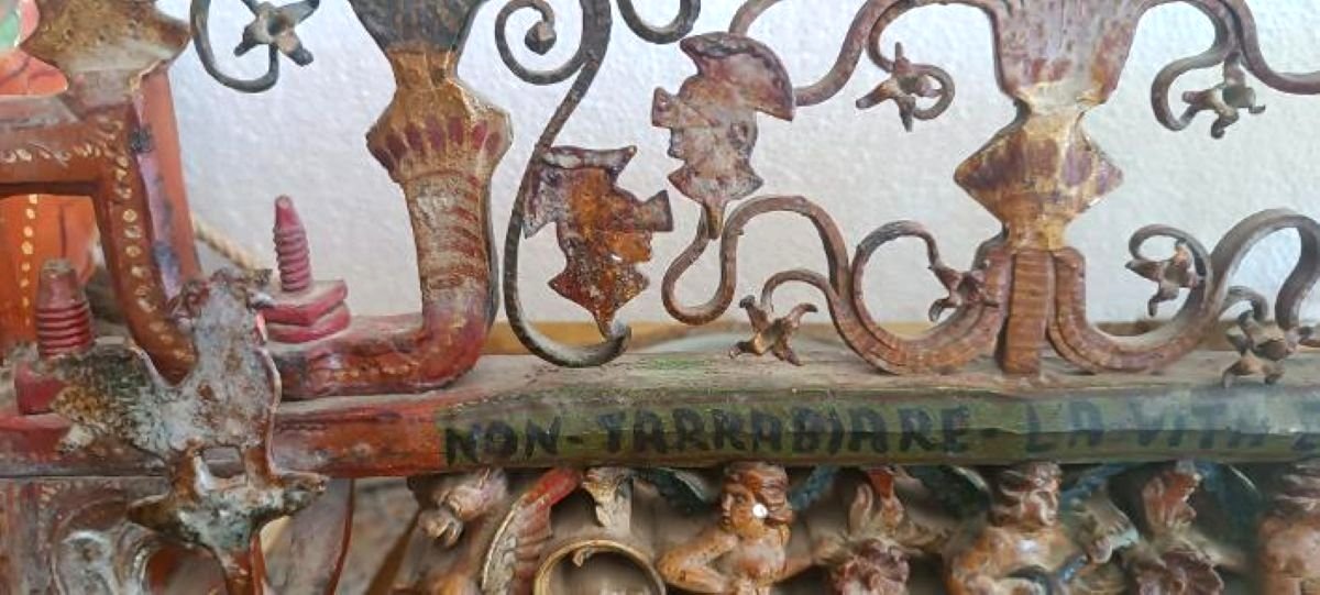 Élément important d'une charrette sicilienne des frères Vaccaro - Vizzini, début du XXe siècle -photo-5