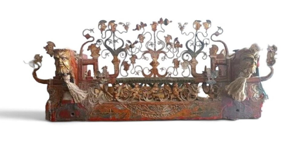 Important Part Of A Sicilian Cart By Fratelli Vaccaro - Vizzini, Early 20th Century - Chandelier