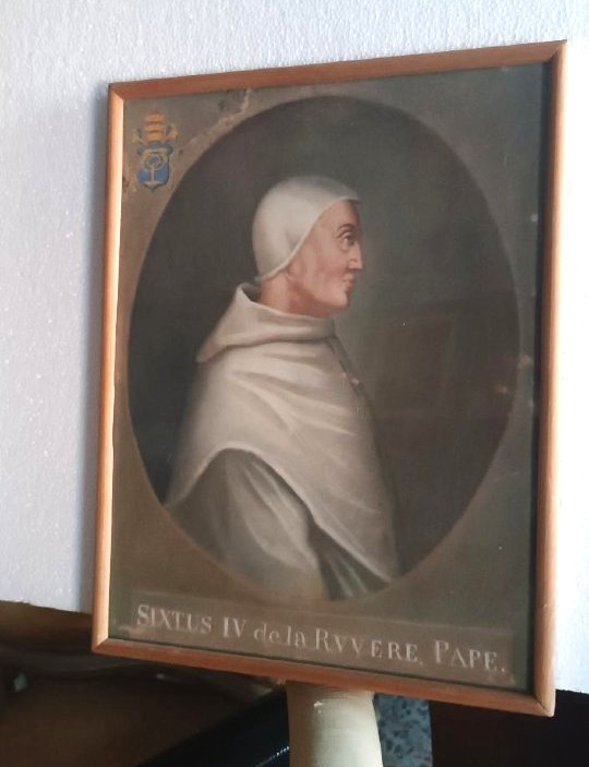 Antique Tempera On Paper  - Portrait Of Pope Sixtus VI - 18th Century-photo-2