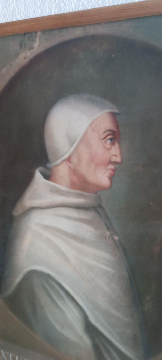 Antique Tempera On Paper  - Portrait Of Pope Sixtus VI - 18th Century-photo-1