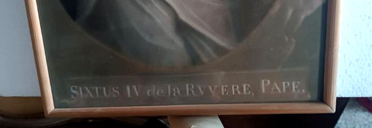 Antique Tempera On Paper  - Portrait Of Pope Sixtus VI - 18th Century-photo-4