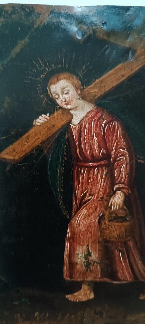 Small Painting On Copper  17th/18th Century-photo-3