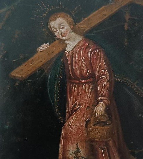 Small Painting On Copper  17th/18th Century-photo-1