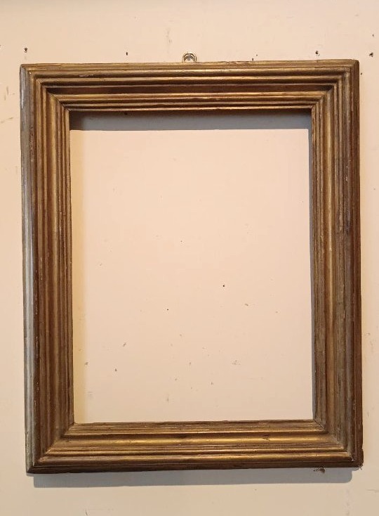 Antique Gilded Wooden Frame, Early 18th Century, Italy-photo-2