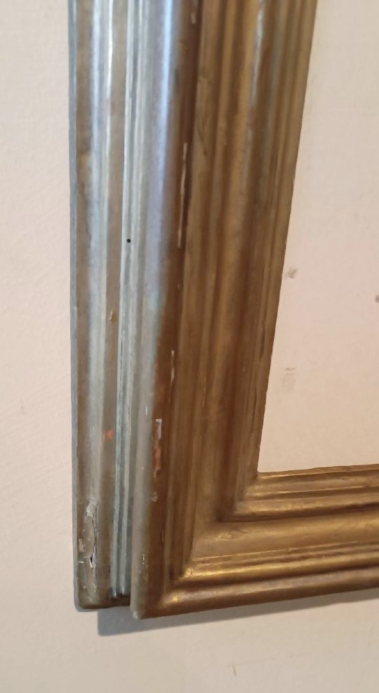 Antique Gilded Wooden Frame, Early 18th Century, Italy-photo-1