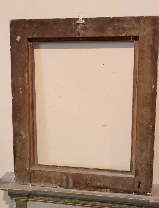 Antique Gilded Wooden Frame, Early 18th Century, Italy-photo-3