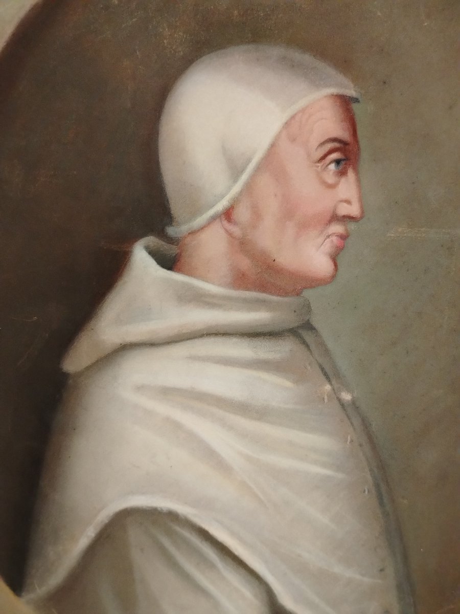 Antique Tempera On Paper  - Portrait Of Pope Sixtus VI - 18th Century-photo-5