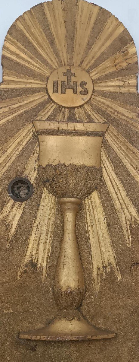 Antique Tabernacle Portal, Ciborium, Made Of Gilded Wood-photo-3