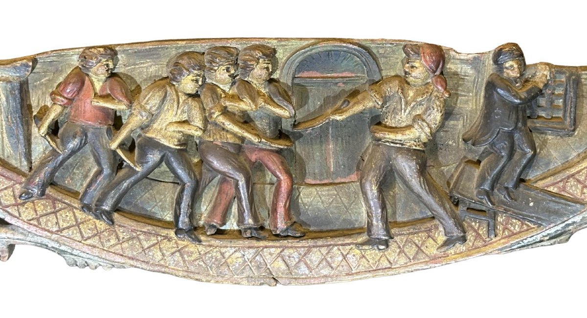 Antique Carved Fragment Of A Sicilian Cart -photo-2
