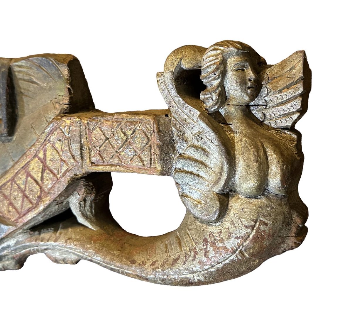 Antique Carved Fragment Of A Sicilian Cart -photo-3