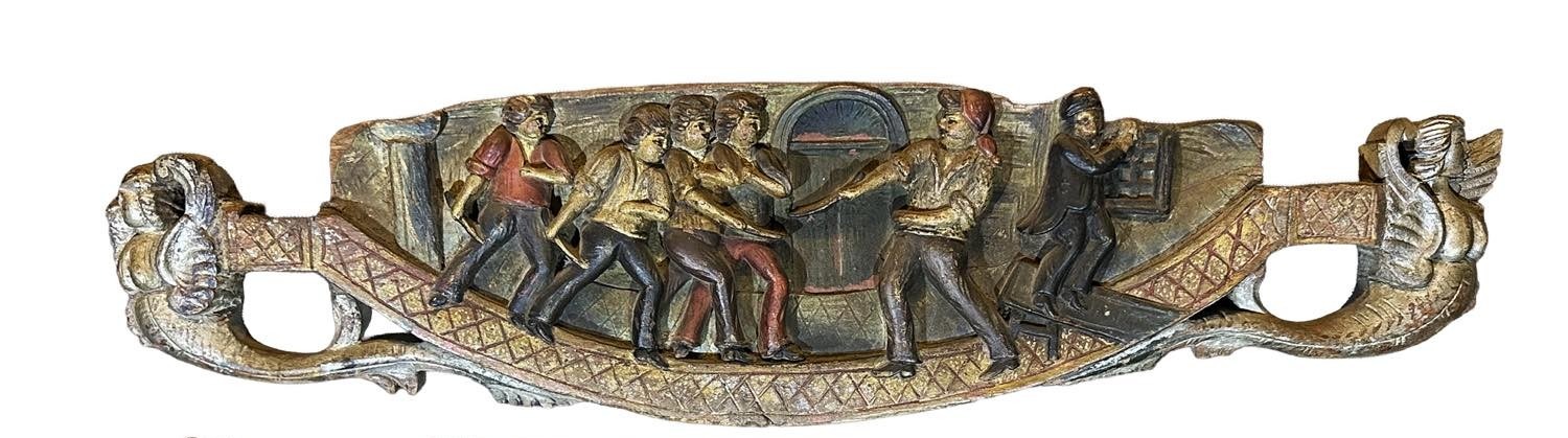 Antique Carved Fragment Of A Sicilian Cart 