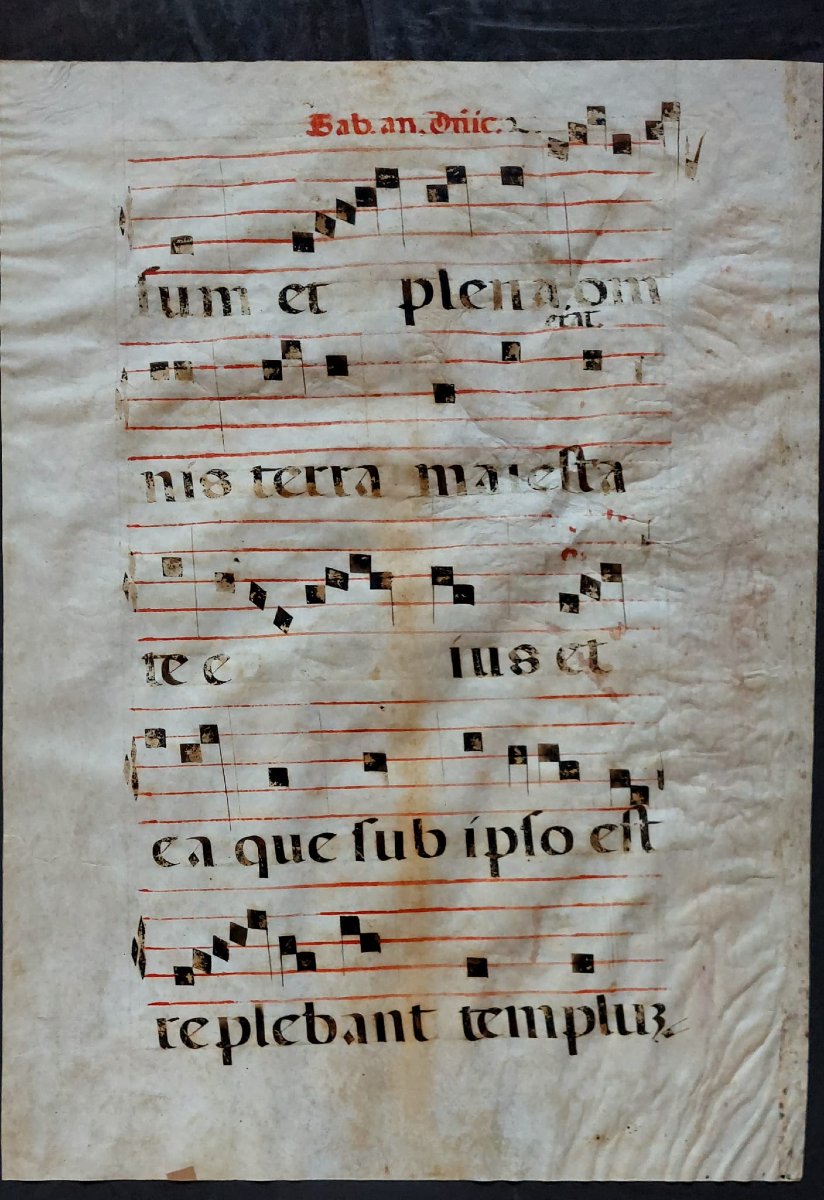 Illuminated Antiphonary On Parchment, 15th Century. Central Italy. 60 X 43 Cm.-photo-6