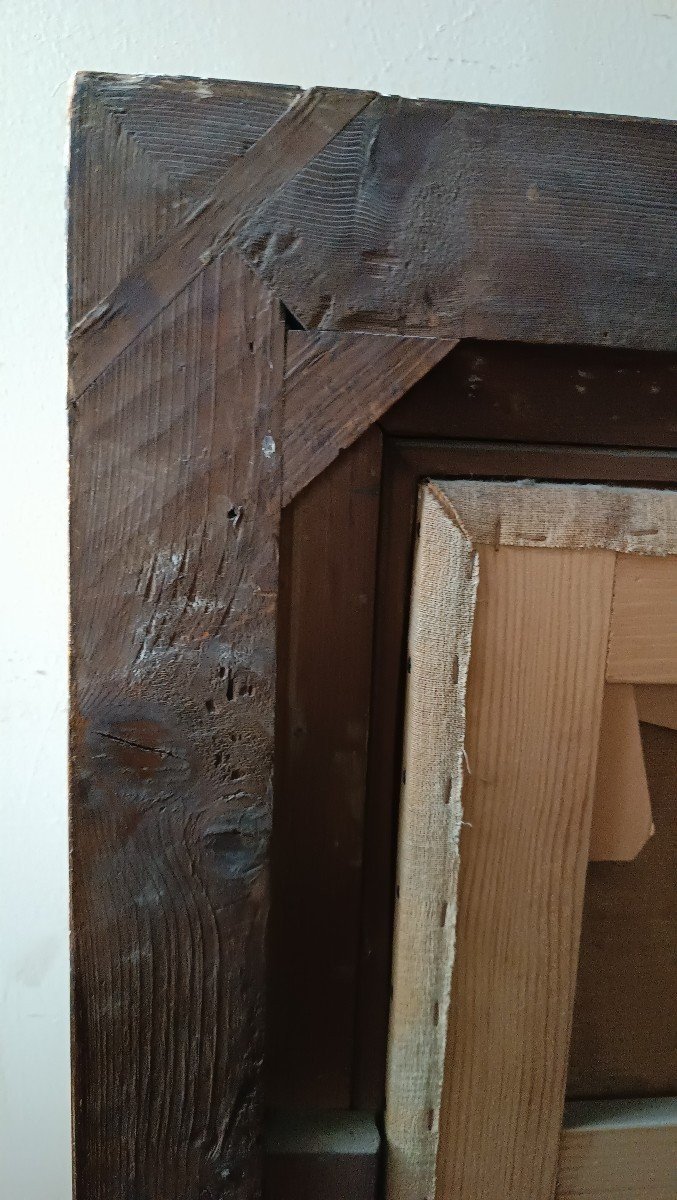 Peinture à l'huile sur toile, portrait, milieu du XIXe siècle -photo-6