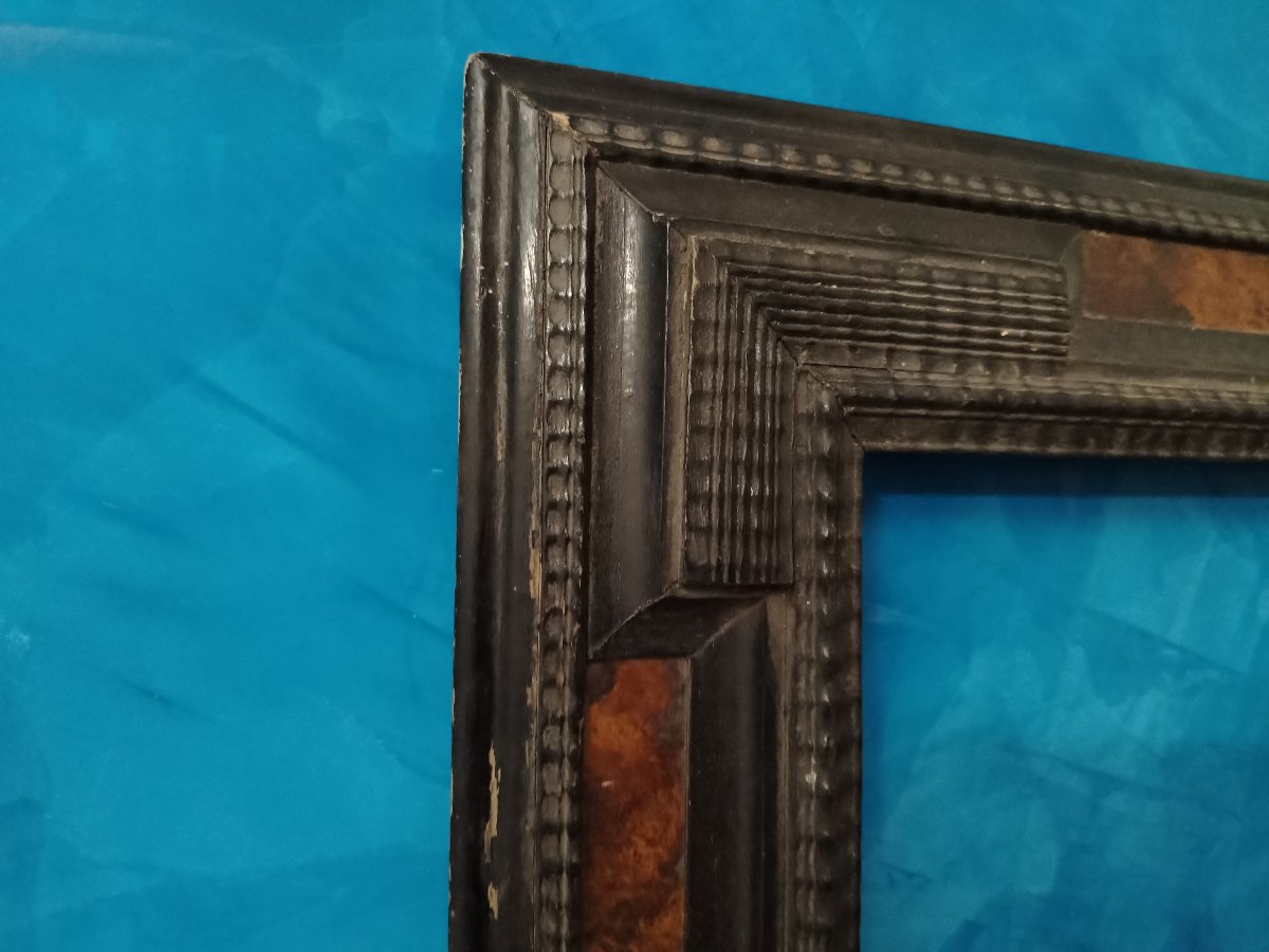 Ebony-stained Wood Guilloche, 19th Century-photo-4