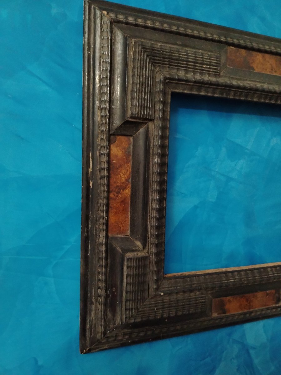 Ebony-stained Wood Guilloche, 19th Century-photo-2