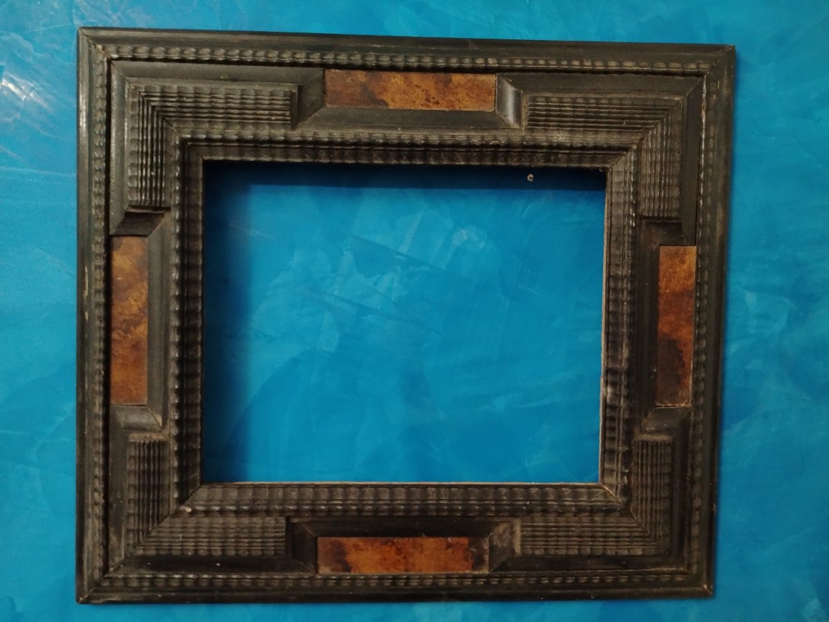 Ebony-stained Wood Guilloche, 19th Century