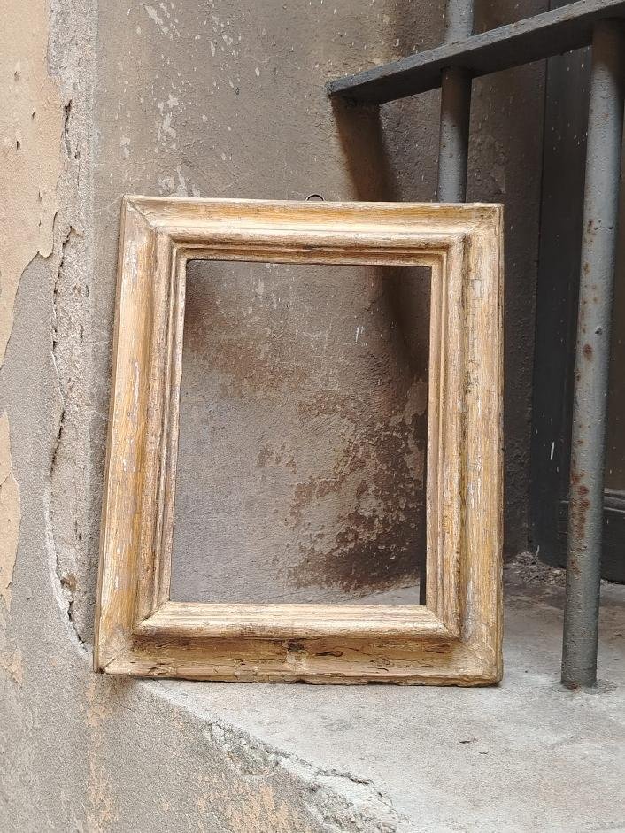 Antique Lacquered Wooden Frame From The 18th Century-photo-2
