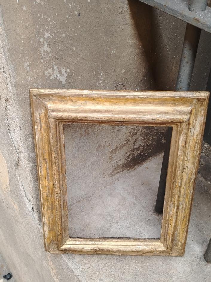Antique Lacquered Wooden Frame From The 18th Century-photo-3