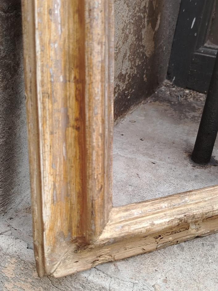 Antique Lacquered Wooden Frame From The 18th Century-photo-2